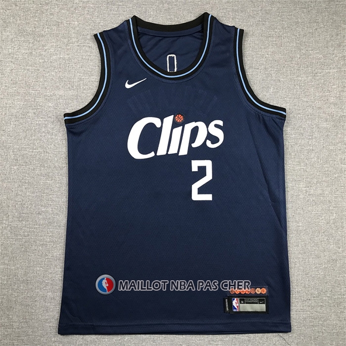 Maillot Enfant Los Angeles Clippers Kawhi Leonard NO 2 Ville 2023-24 Bleu